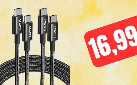 Questo cavo USB-C supporta una potenza di 100W ed è in OFFERTA