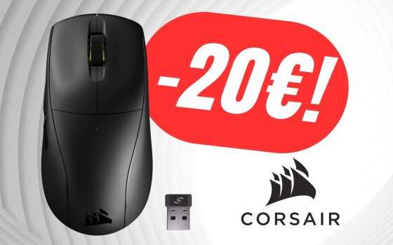 Il Mouse da Gaming Corsair super LEGGERO è scontato di -20€!