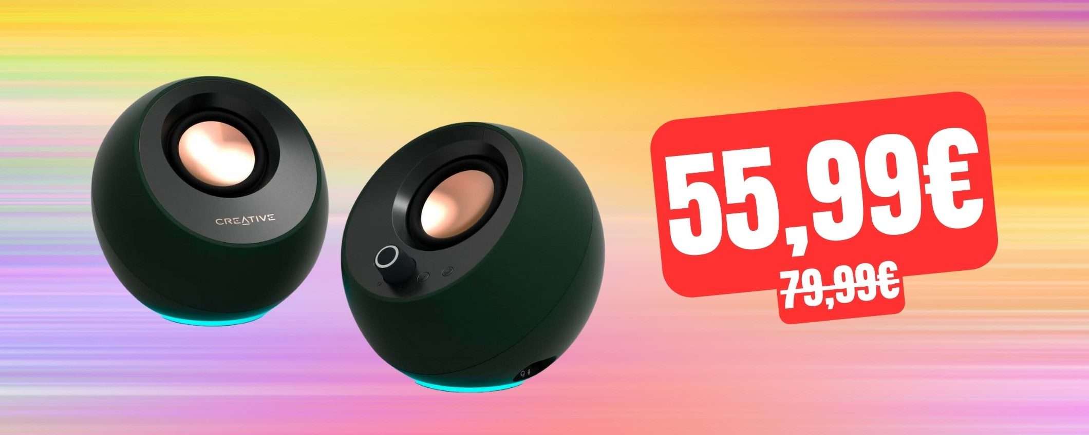 Creative Pebble Pro: altoparlanti per PC in ottimo sconto (-30%)