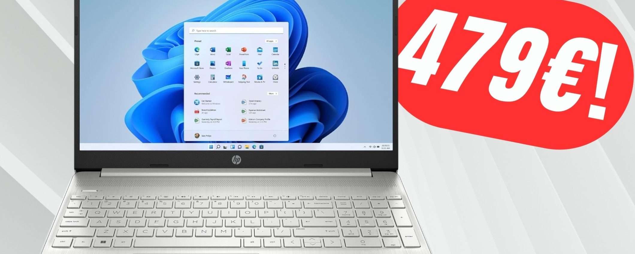 Il Laptop HP con AMD Ryzen 5 e 512GB di SSD CROLLA a soli 479€