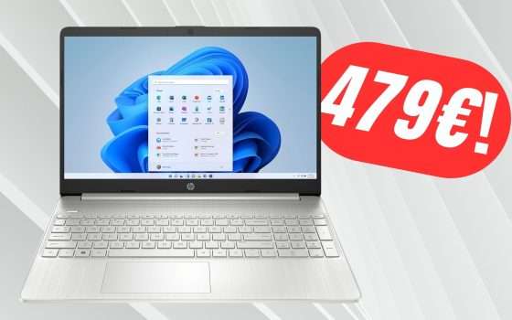 Il Laptop HP con AMD Ryzen 5 e 512GB di SSD CROLLA a soli 479€