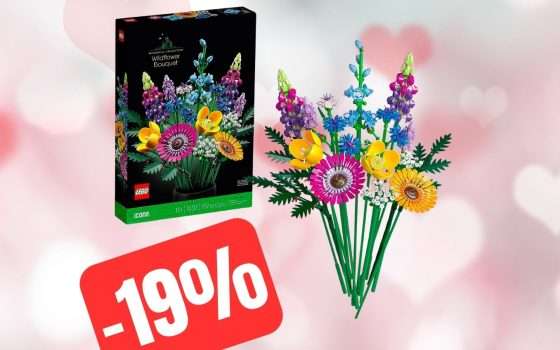 Il LEGO Bouquet Fiori Selvatici Finti in OFFERTA per San Valentino