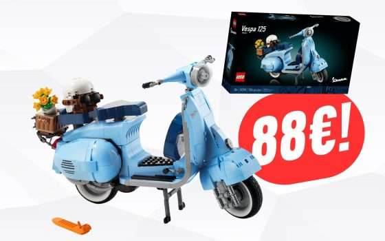 Sali in sella della Vespa LEGO in OFFERTA grazie al COUPON!