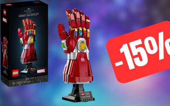 Il LEGO Guanto dell'Infinito Marvel è in OFFERTA Amazon per San Valentino