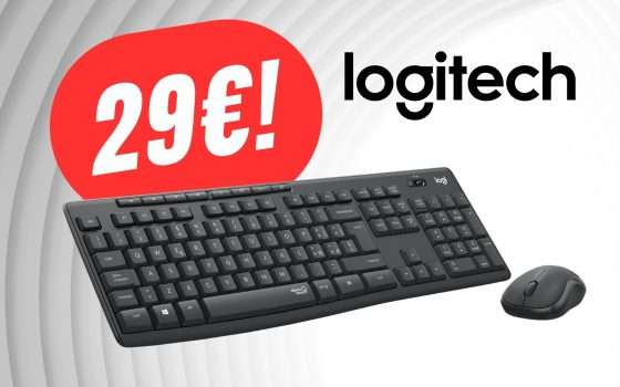 Questa Combo Tastiera+Mouse Wireless di Logitech scontata del -46% è REGALATA!