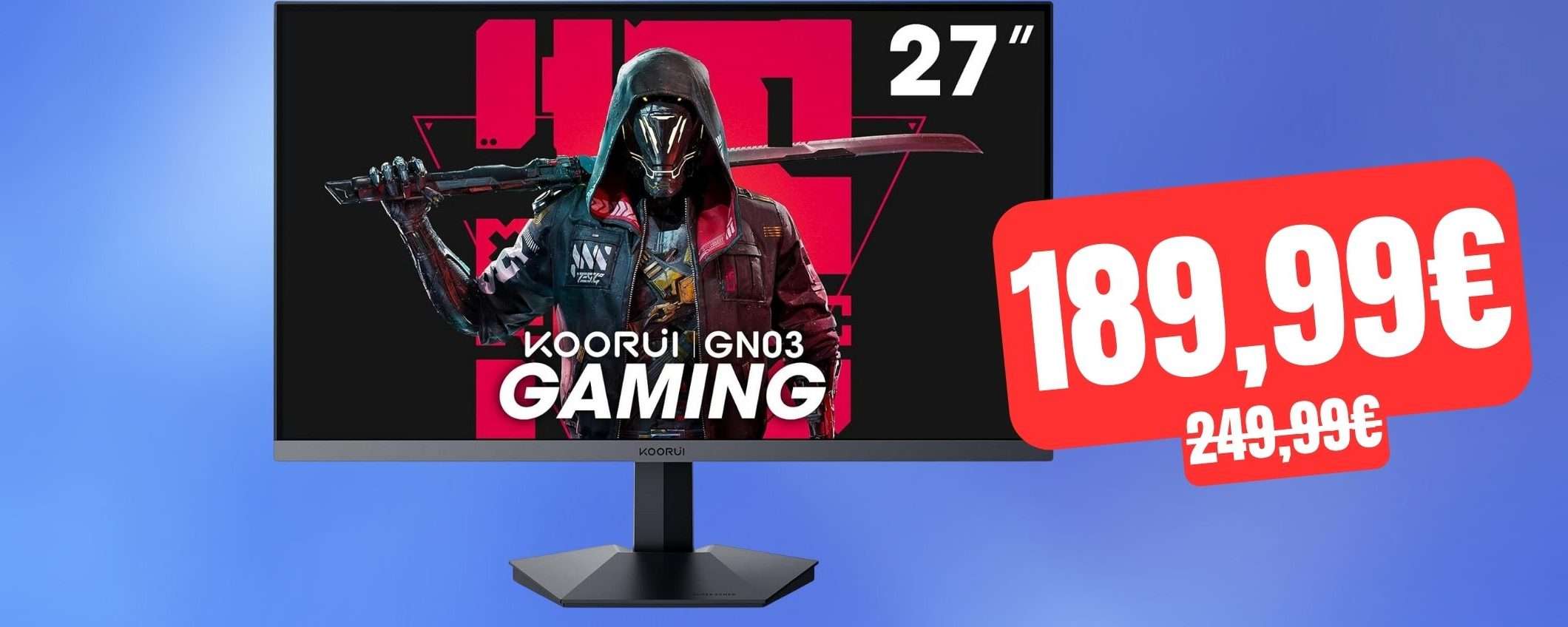 Monitor da gaming 27 pollici 144Hz QHD al MINIMO STORICO Amazon