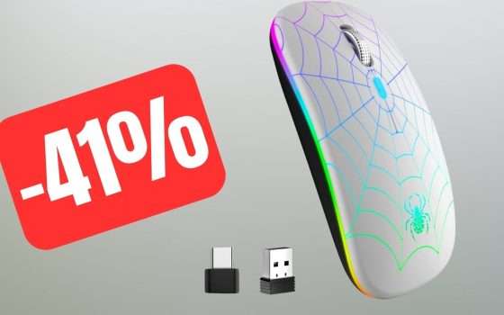 Mouse wireless stiloso ed economico: su Amazon è praticamente regalato