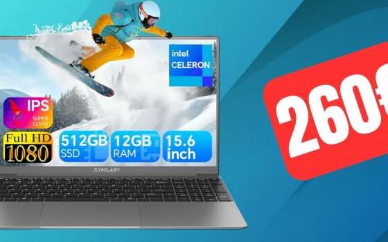 Notebook con 12GB di RAM e SSD da 512GB: SUPER PREZZO su Amazon