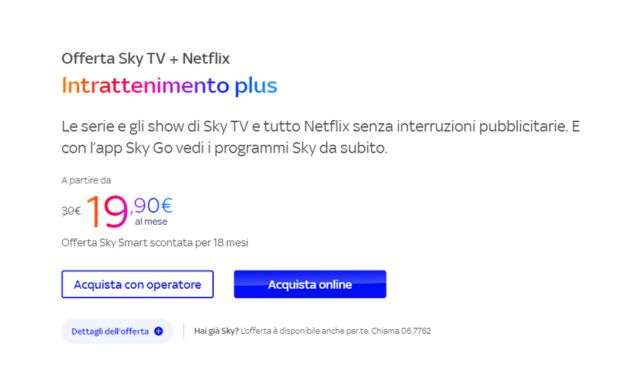 Offerta Sky TV + Netflix 2024