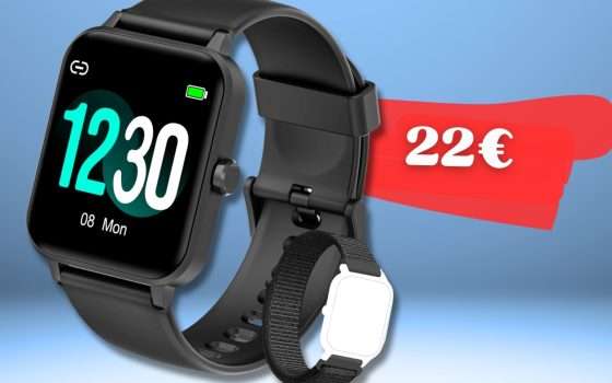 Smartwatch SPAZIALE con social, salute e sport: al tuo polso con 22€