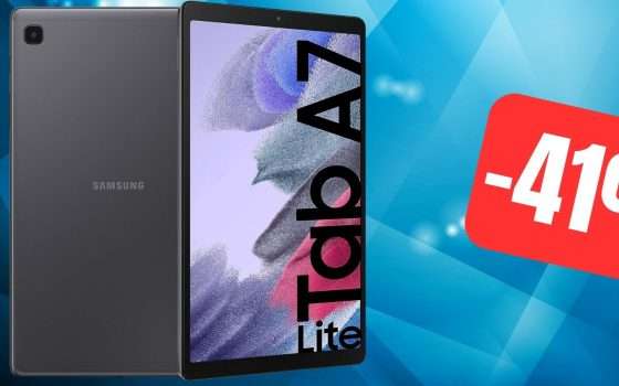 Samsung Galaxy Tab A7 Lite: ottimo tablet in MEGA SCONTO Amazon (-41%)