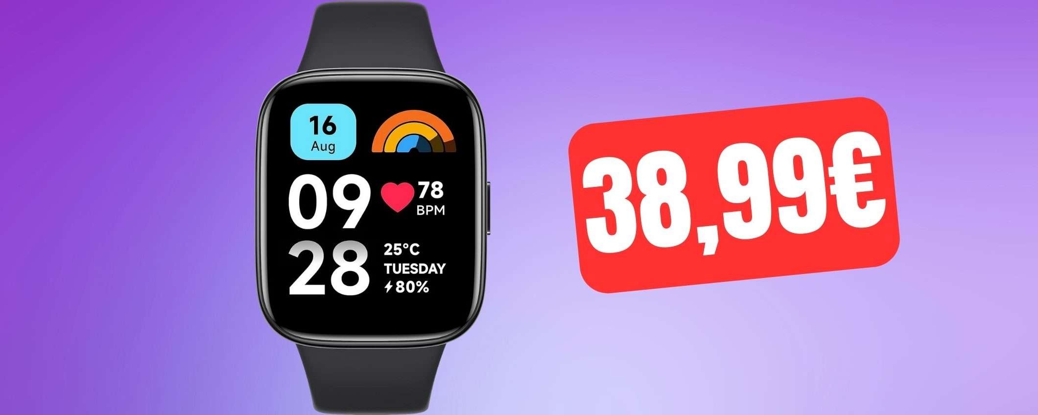 Questo smartwatch Xiaomi a 38,99 euro su Amazon è un affare DA SOGNO