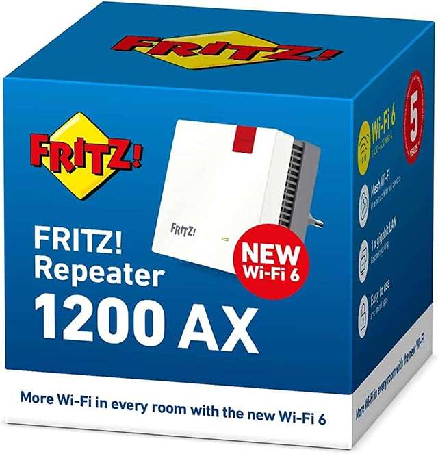 Il ripetitore AVM FRITZ!Repeater 1200 AX con supporto Wi-Fi 6