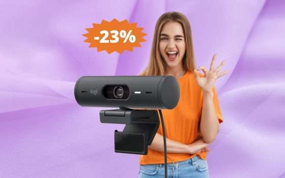 Webcam Logitech Brio 500: sconto IMPERDIBILE del 23%