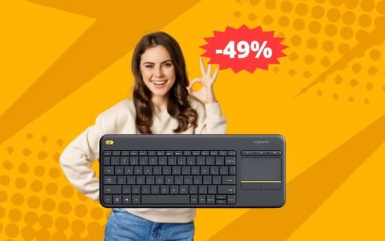 Logitech K400 Plus: sconto FOLLE del 49% su Amazon