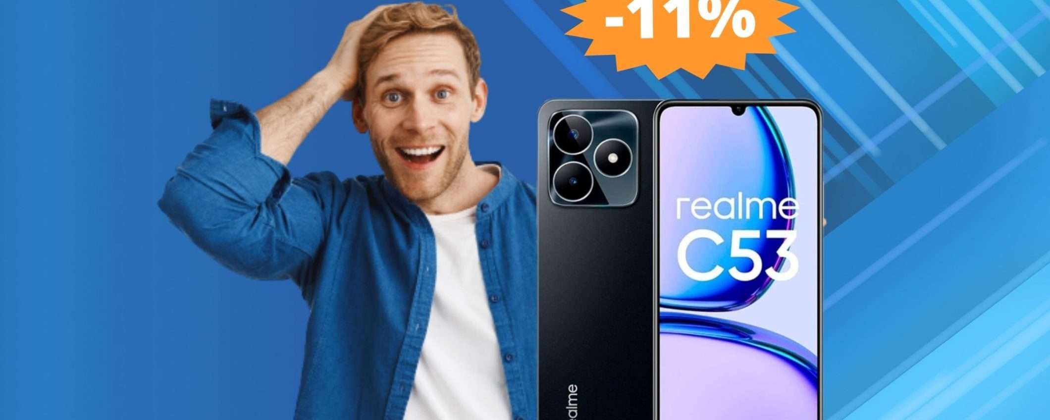 Realme C53: essenziale, economico, ma affidabile (-11%)