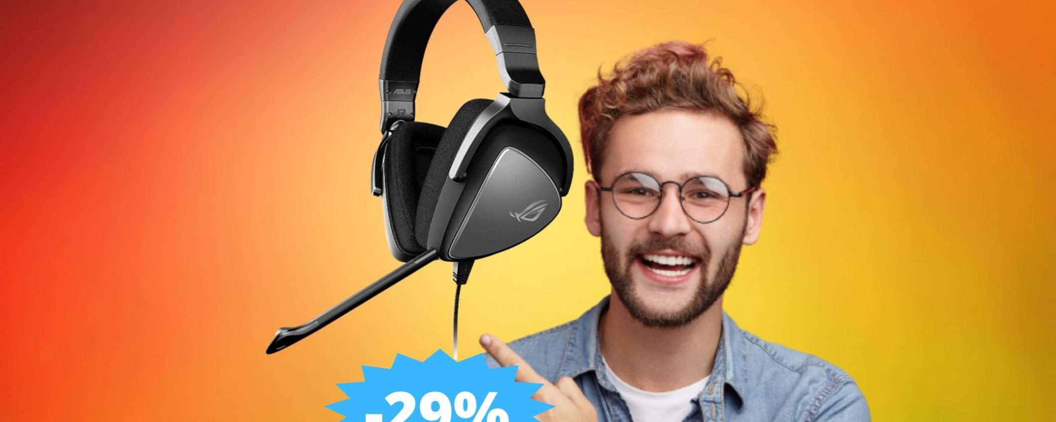 Cuffie da gaming ASUS ROG: SUPER sconto del 29% su Amazon