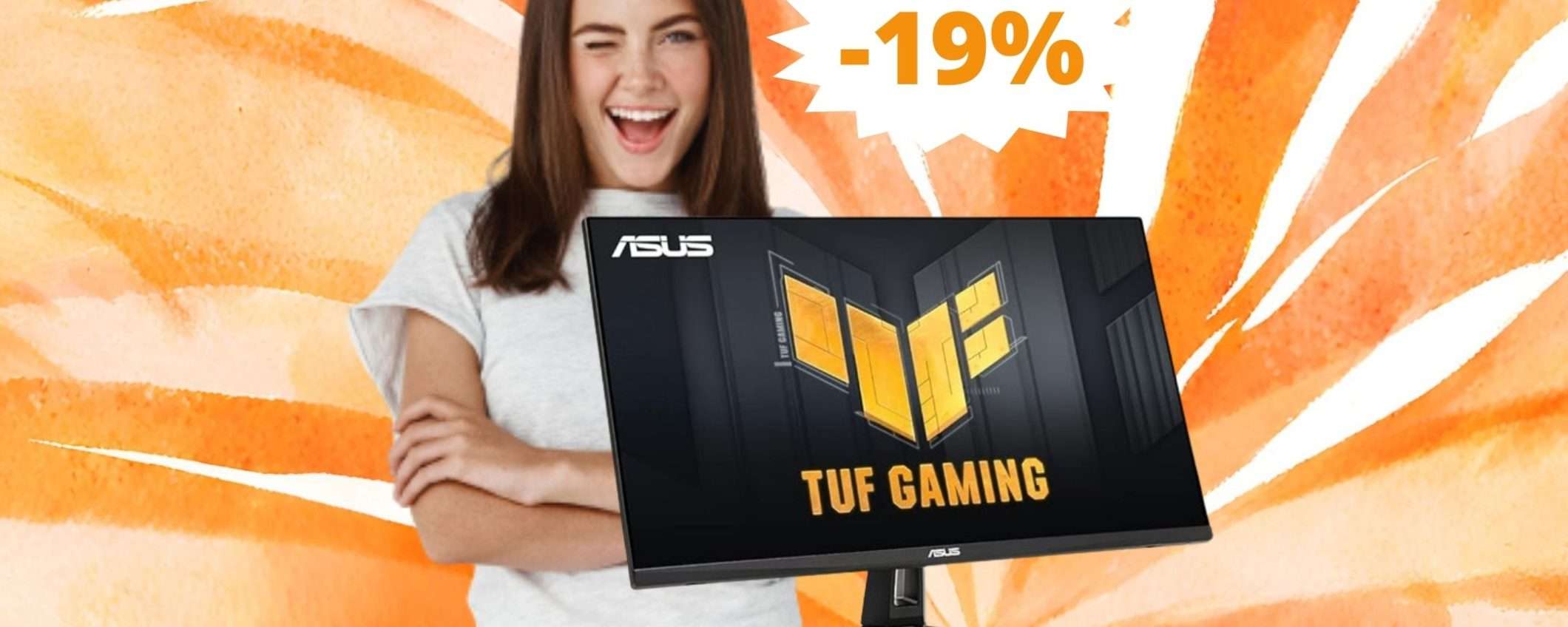 Monitor ASUS TUF Gaming: prezzo SPECIALE su Amazon (-19%)