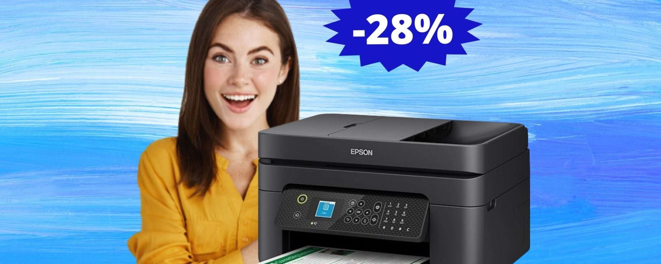 Stampante Epson Workforce: MEGA sconto del 28% su Amazon