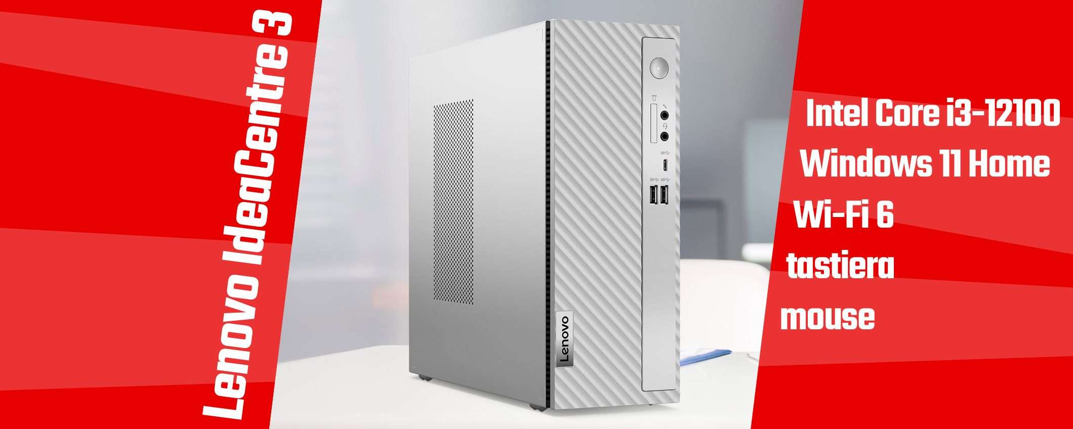 Lenovo IdeaCentre 3: il PC desktop con Intel Core è un AFFARE