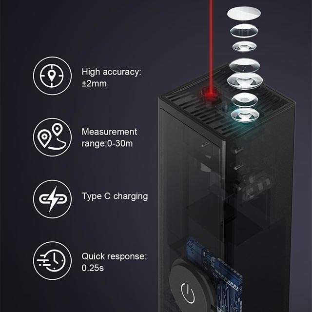 Il metro laser ricaricabile di Ogeto