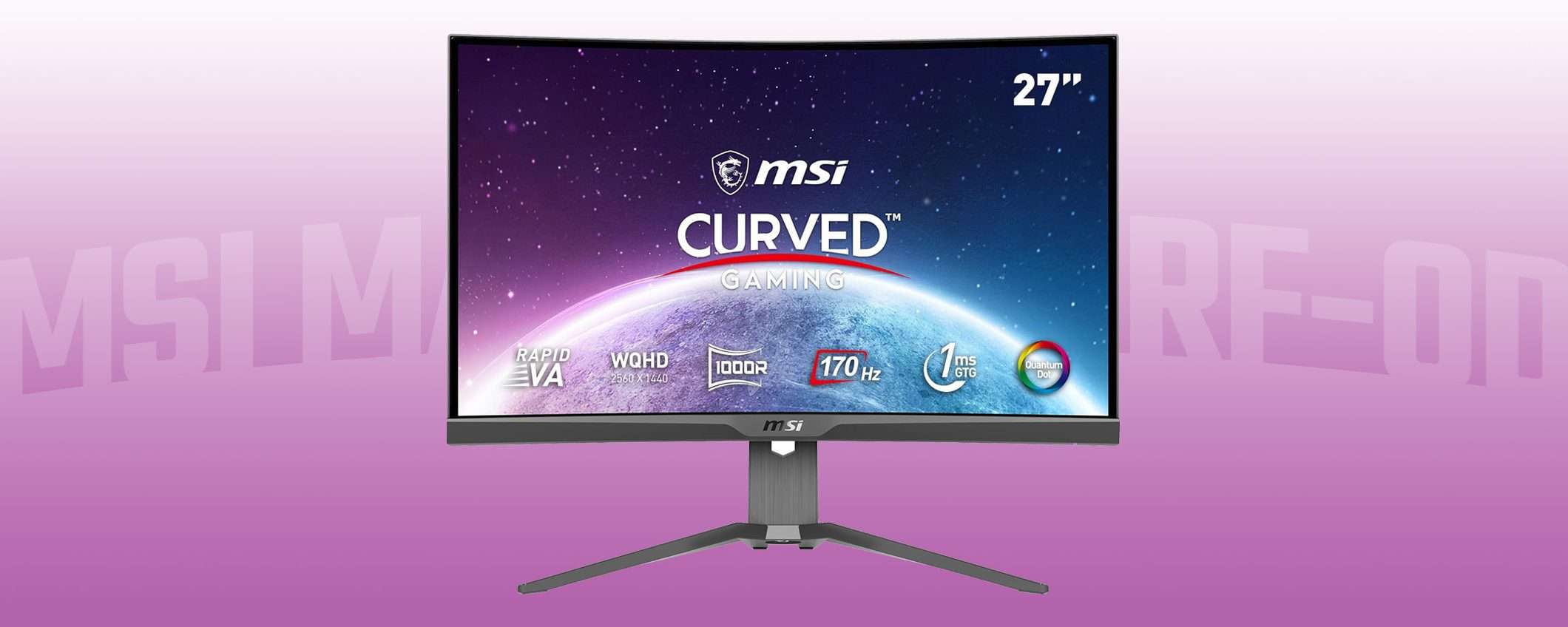 Monitor curvo da gaming MSI (27 pollici) a PREZZO STRACCIATO