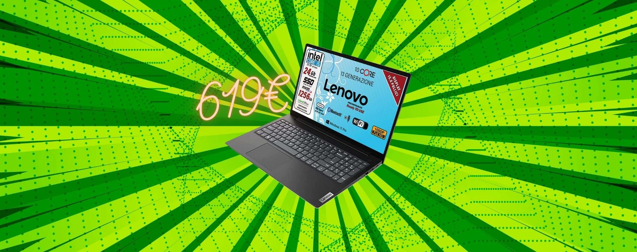 Notebook Lenovo i5 con 24GB RAM: potenza a soli 619€