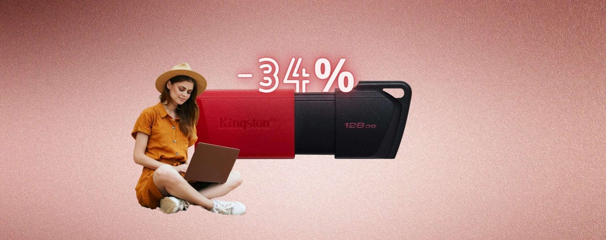 Pen Drive USB Kingston al 34% di SCONTO su Amazon