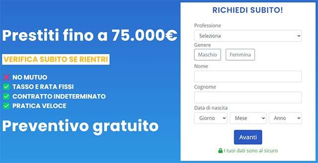 Prestiti fino a 75.000 euro con supercredito.it