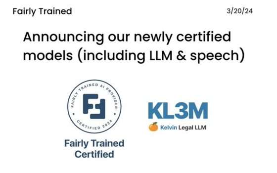 KL3M è il primo LLM a ottenere la certificazione 