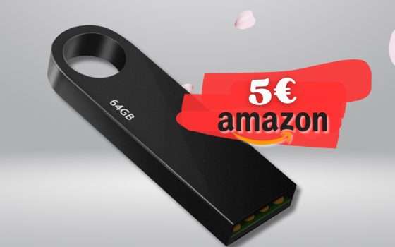 Chiavetta USB 64GB in metallo WATERPROOF a soli 5€, regalata