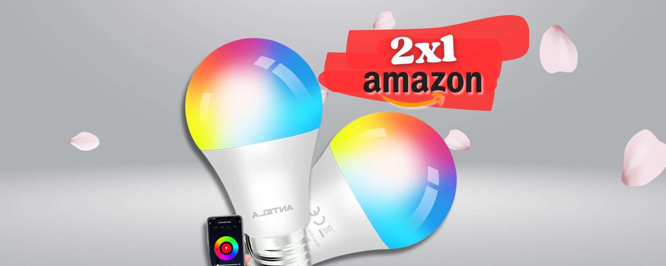 Lampadine SMART E27 tutti i colori più uno: 2 pezzi a prezzo stracciato