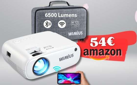 Proiettore WiFi supporto Full HD soli 50€: sta andando A RUBA (Amazon)