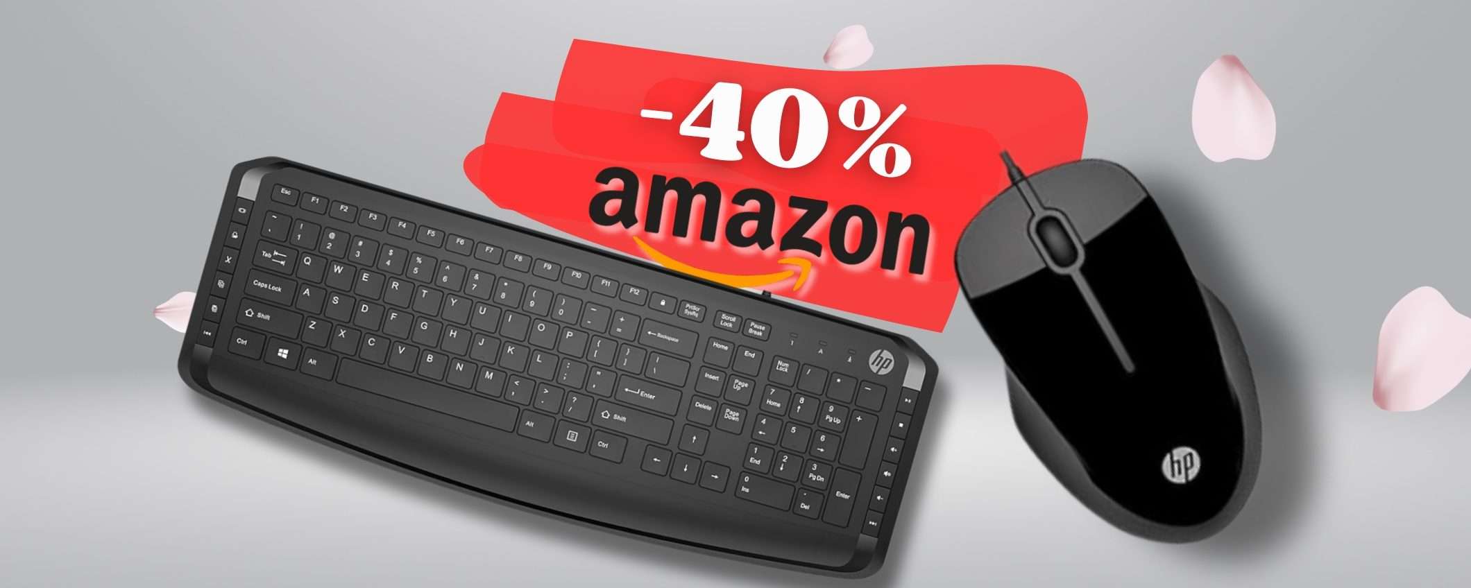 Tastiera + mouse firmati HP in una combo scontata del 40% su Amazon