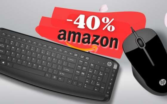 Tastiera + mouse firmati HP in una combo scontata del 40% su Amazon