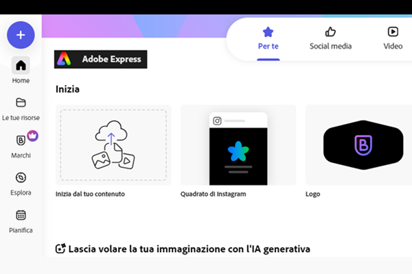 Adobe Express: l’editor gratuito con funzioni AI