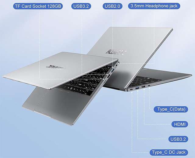 ACEMAGIC AX15: le porte di connessione presenti sul notebook