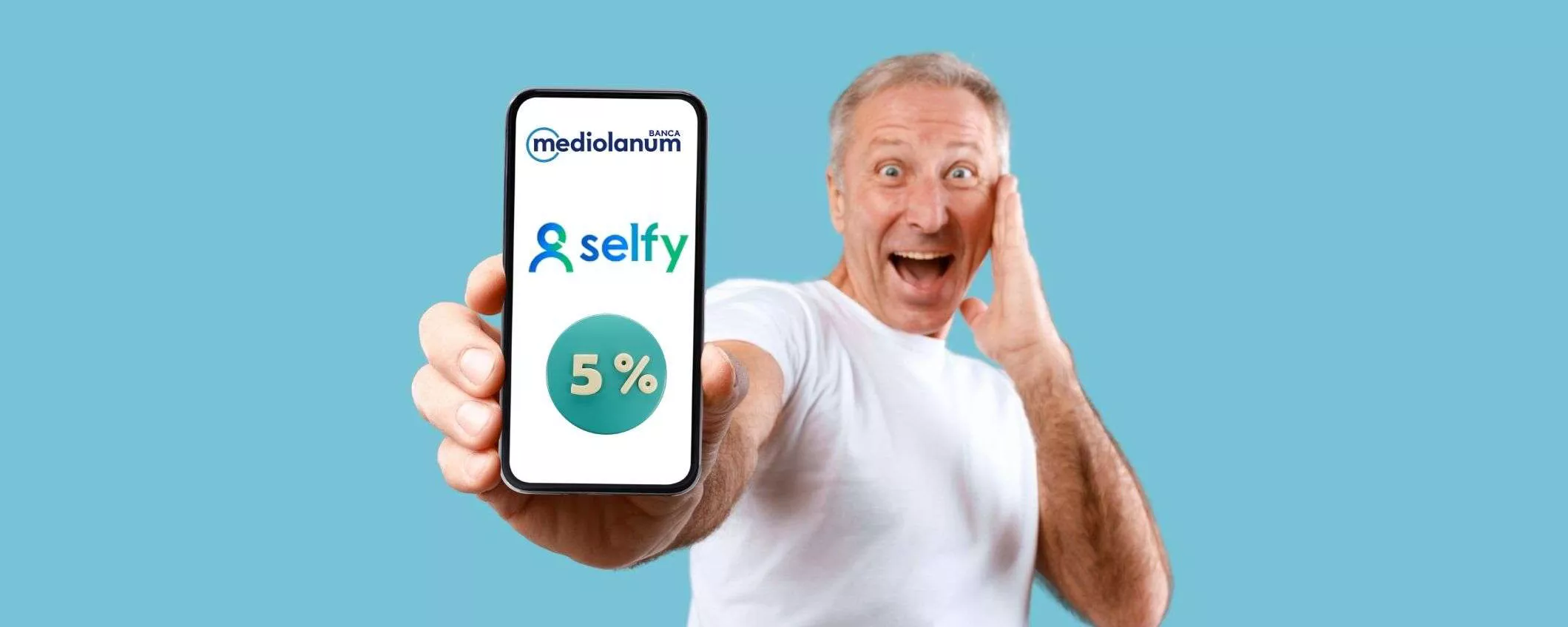 Canone gratuito e 5% di interesse con SelfyConto: aprilo ora