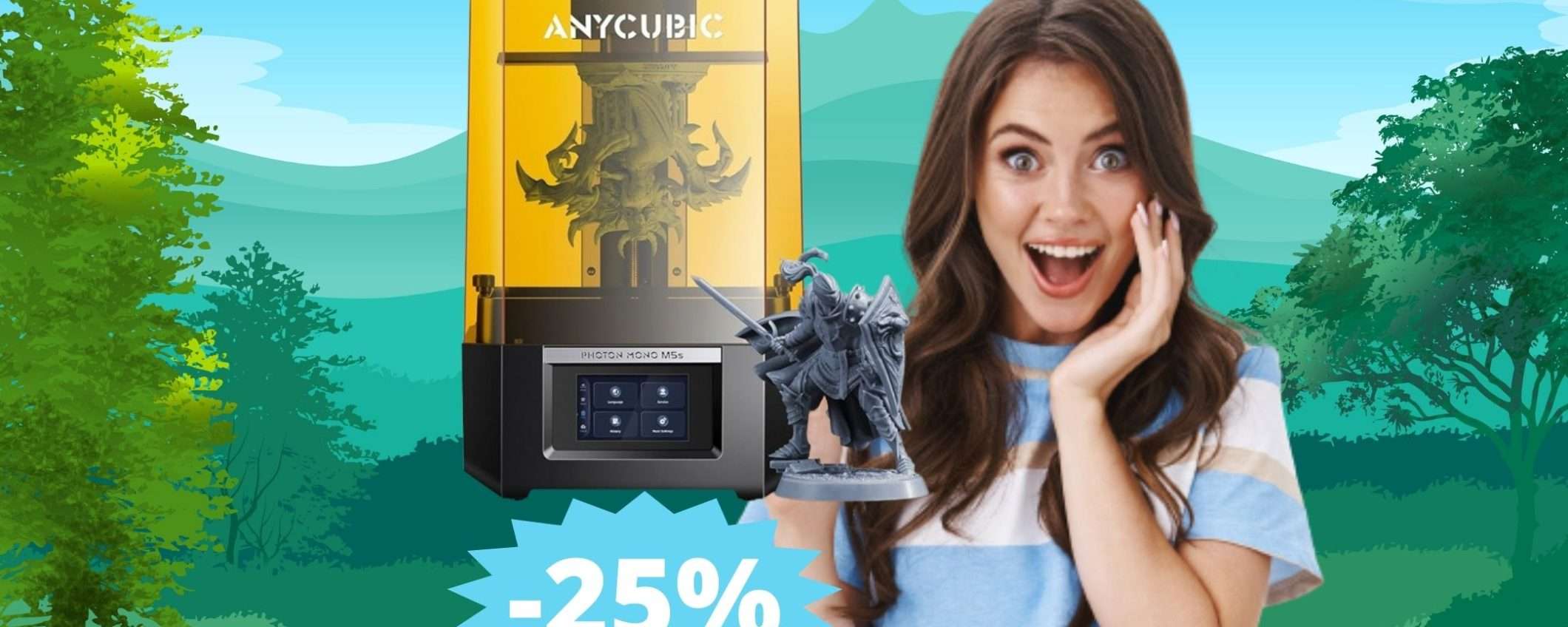 Anycubic Photon Mono M5s: MEGA sconto del 25% su Amazon