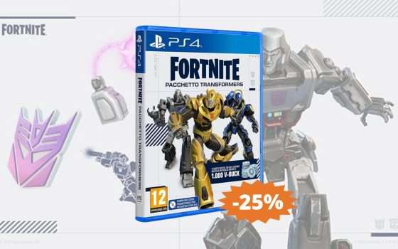 Fortnite Transformers Pack per PS4: SUPER sconto del 25%