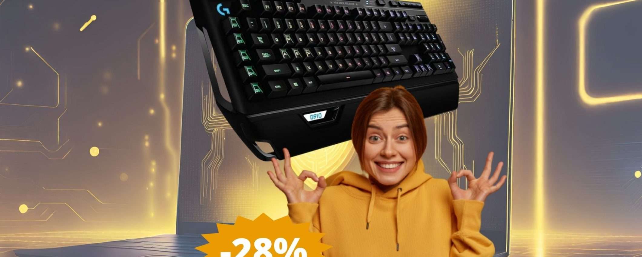 Tastiera Logitech G910: sconto IMBATTIBILE del 28% su Amazon