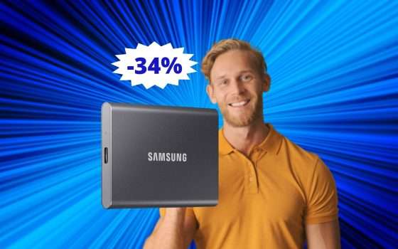 SSD Samsung T7: sconto IRRESISTIBILE del 34% su Amazon