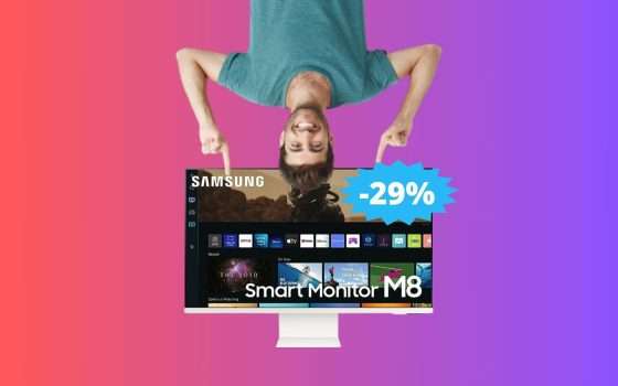 Samsung Smart Monitor M8: MEGA sconto del 29% su Amazon