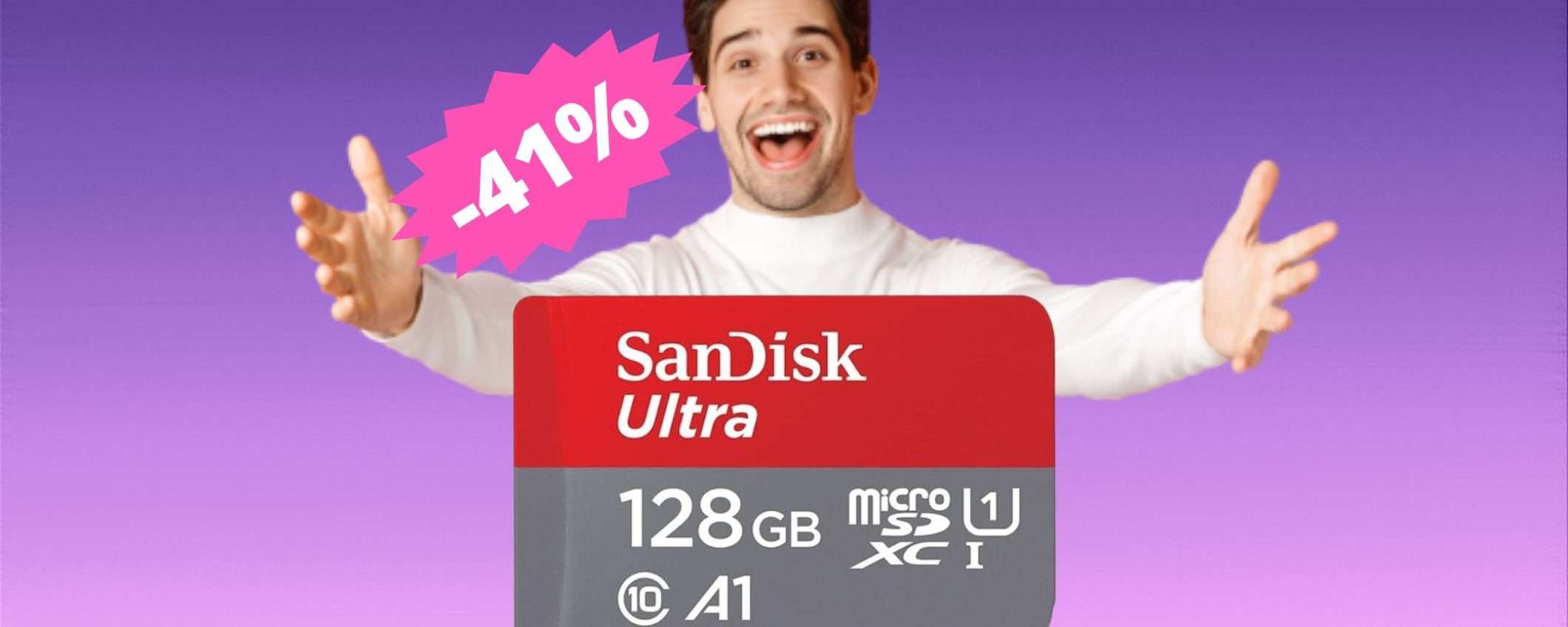 SanDisk Ultra microSDXC: un AFFARE da non perdere (-41%)