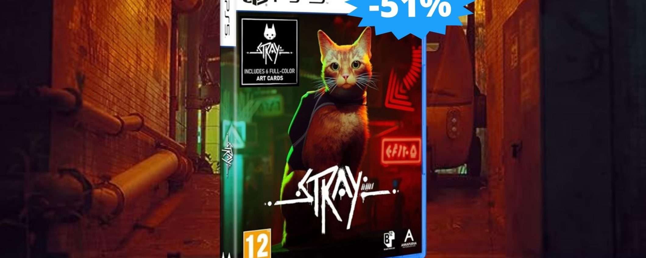 Stray per PS5: nei panni di un gatto - sconto FOLLE (-51%)