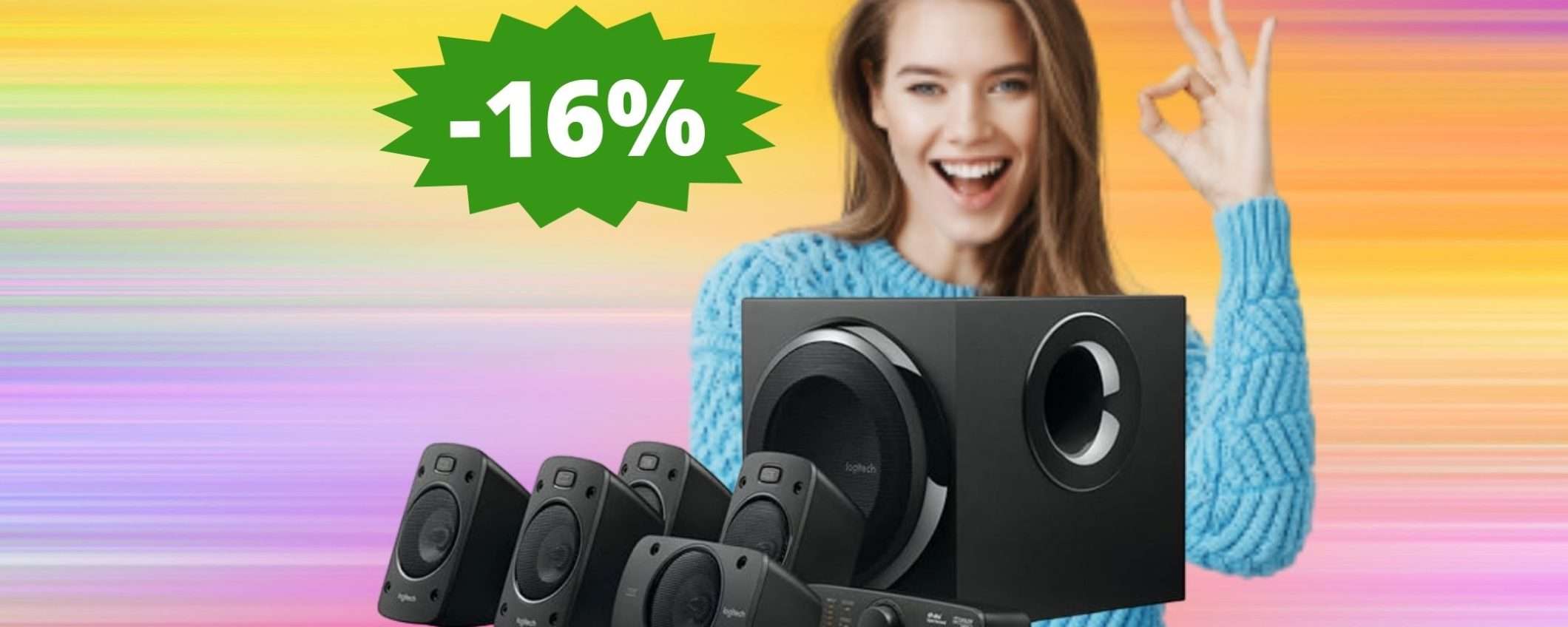 Altoparlanti Logitech Z906: SUPER sconto del 16% su Amazon