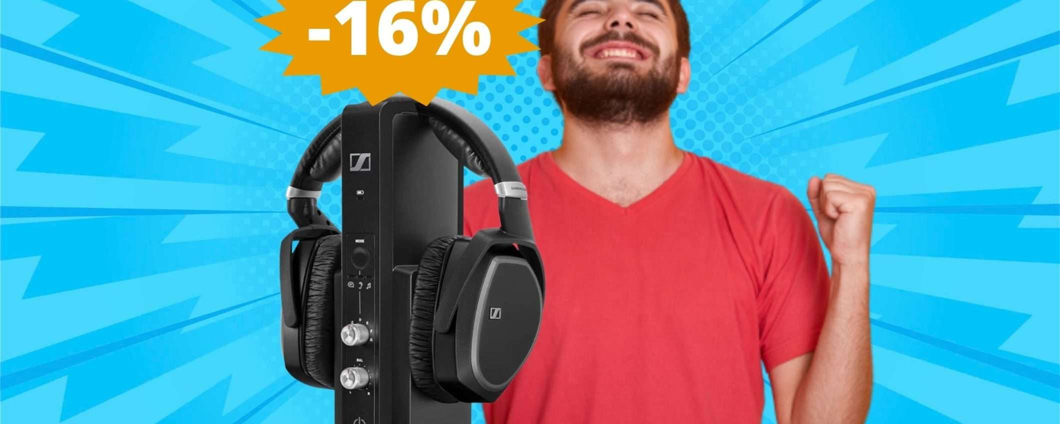 Cuffie Sennheiser RS 195-U: SUPER sconto del 16% su Amazon