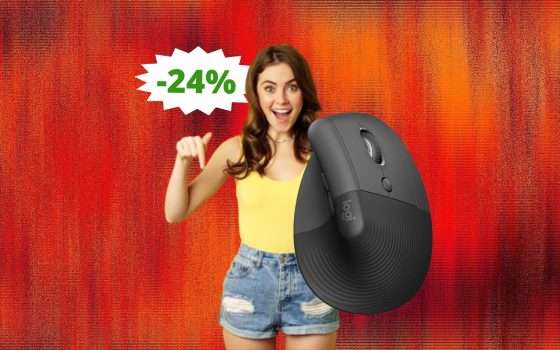 Mouse Logitech Lift: prevenzione e comfort su Amazon (-24%)