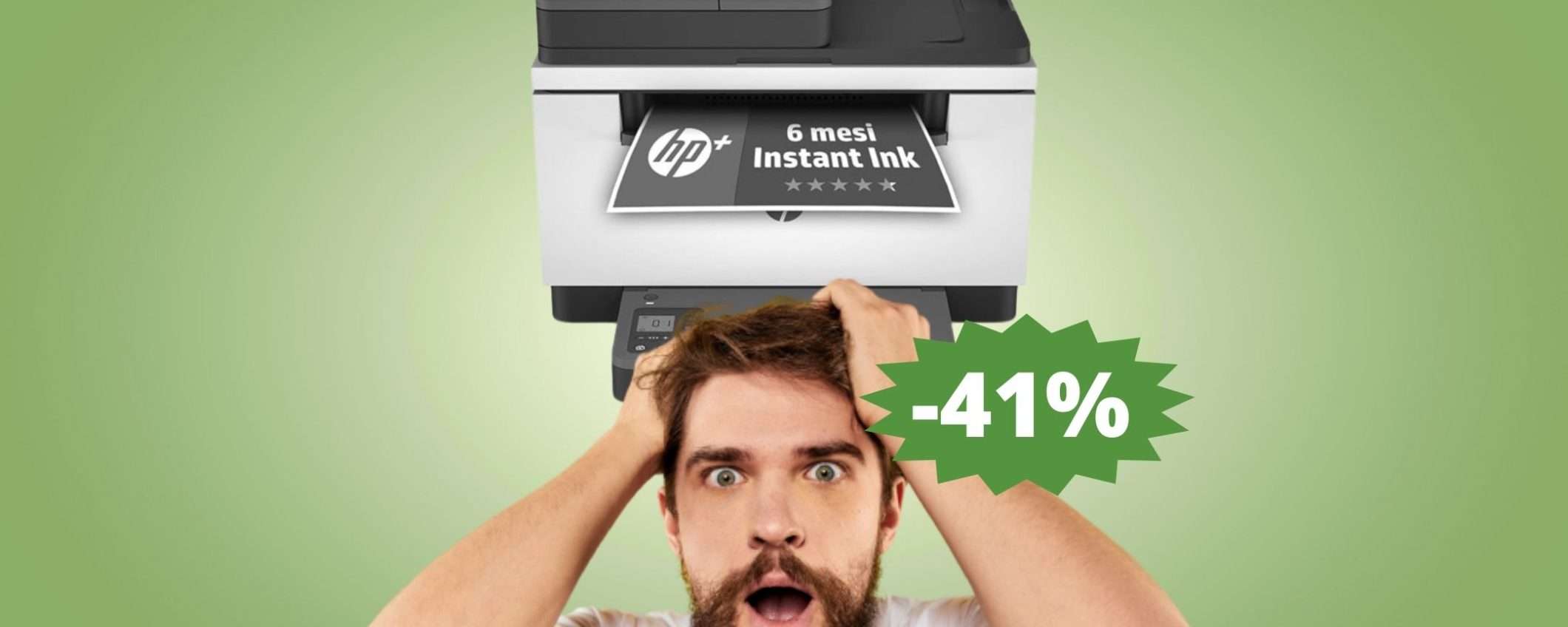 Stampante HP LaserJet 6GX01E: MEGA sconto del 41% su Amazon