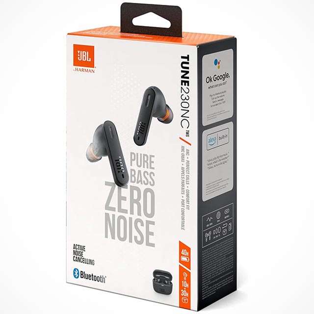 La confezione degli auricolari JBL TUNE 230NC TWS